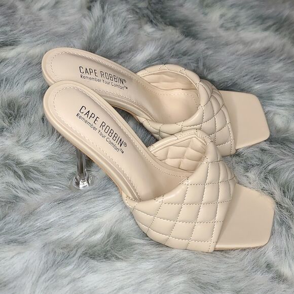 NWOB Square Toe Quilted Mules - Picture 3 of 5